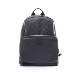 LV キャンパス バックパック ダミエ アンフィニ オニキス シルバー メンズ N40306